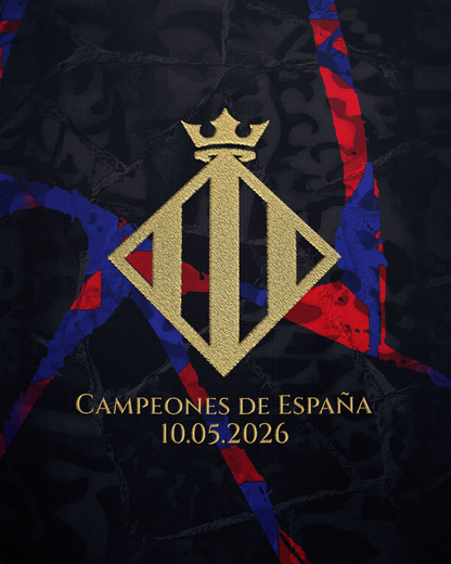 Barcelona 2026 Spanish Champions Jersey - Black - Pre-Order (Mid August)